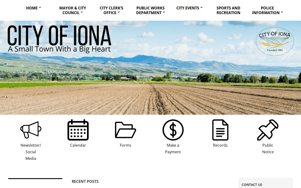 Bonneville County criminal records Iona city hall